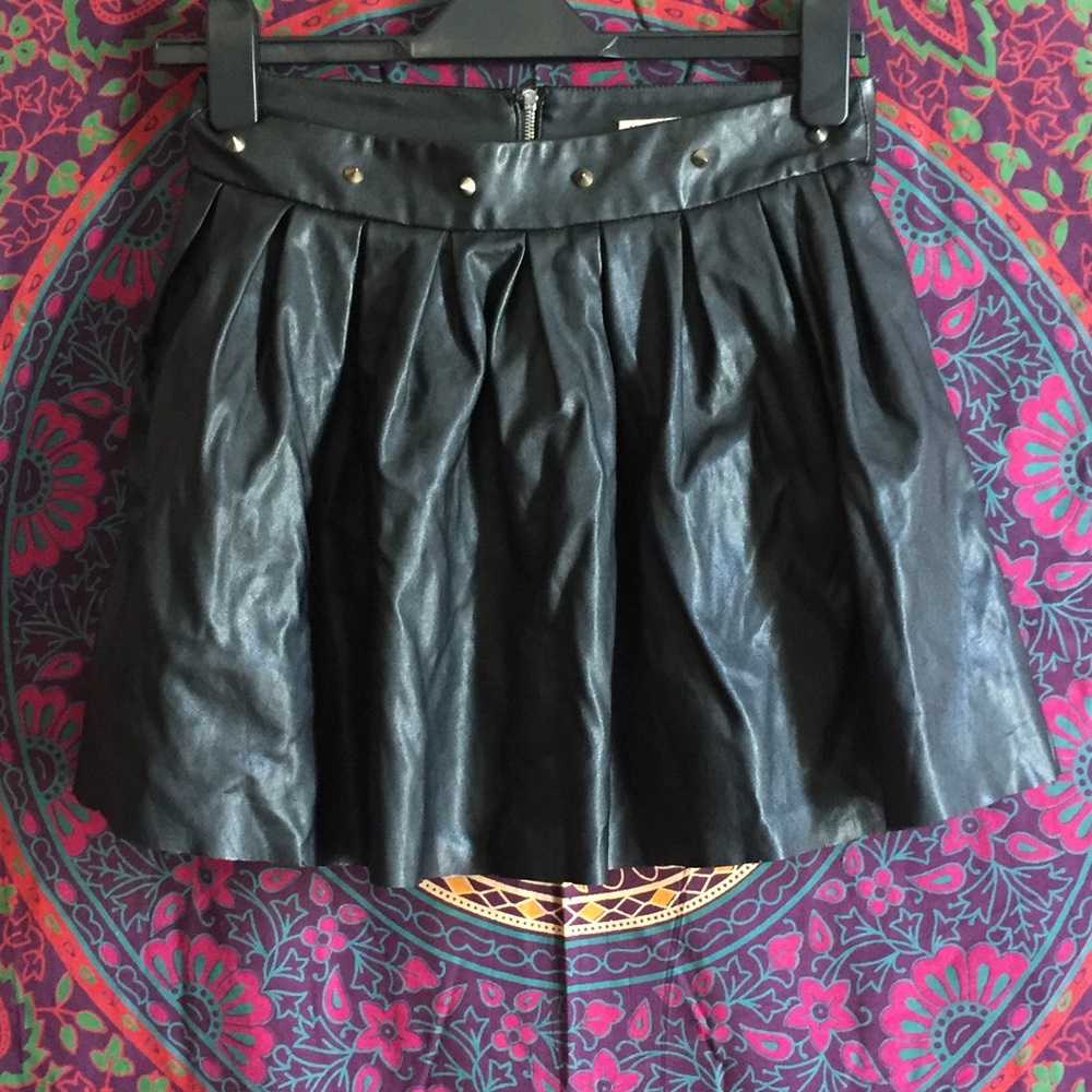 Studded Leather Skirt